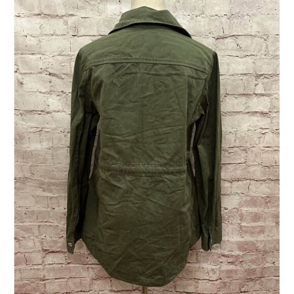 HOPE Banda Jacket Utility Field Button Front Cotton Twill Green Womens XS - Picture 5 of 6